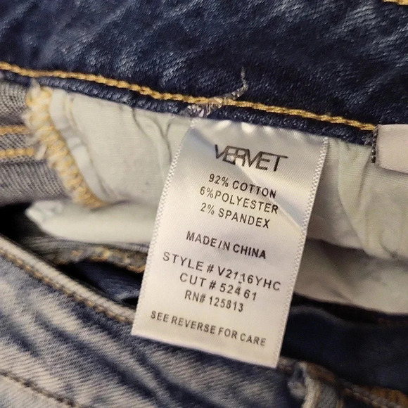 Vervet Distressed Medium Wash Straight Leg 5 Pocket Blue Jeans Womens‎ Size 29 - Picture 4 of 11